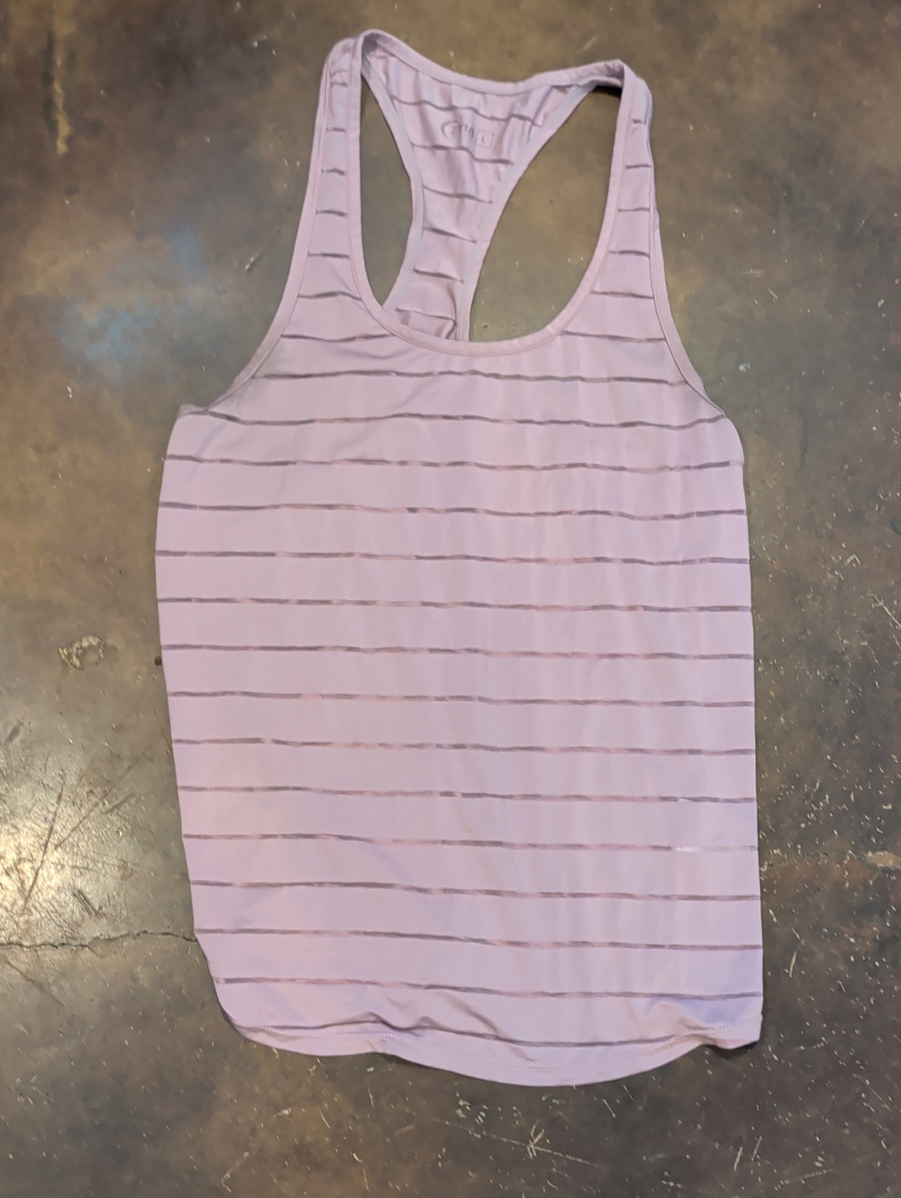 Zyia Lavender Stripe Racerback Tank Top